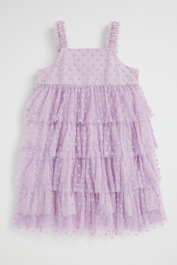 Polka Dot Tiered Dress  Orchid  hi-res