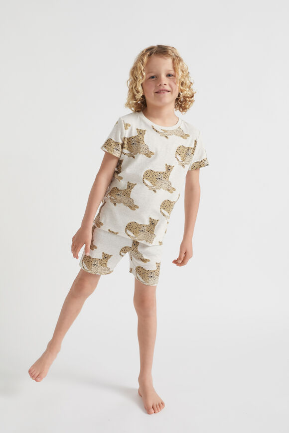 Leopard Pyjama  Oat Marle  hi-res
