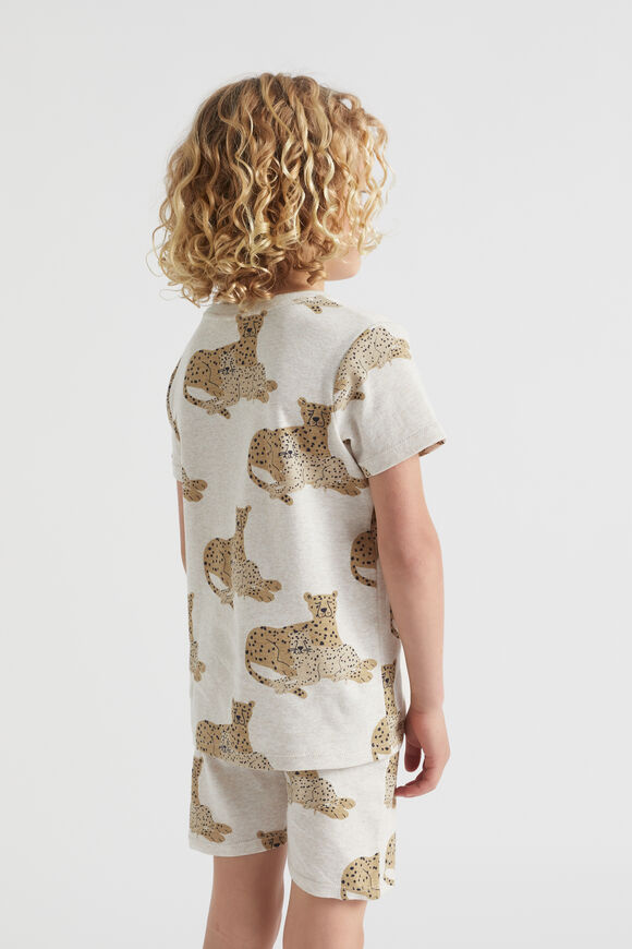Leopard Pyjama  Oat Marle  hi-res