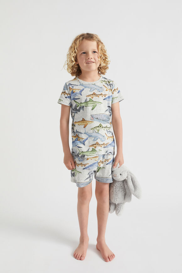 Shark Pyjama  Cloudy Marle  hi-res