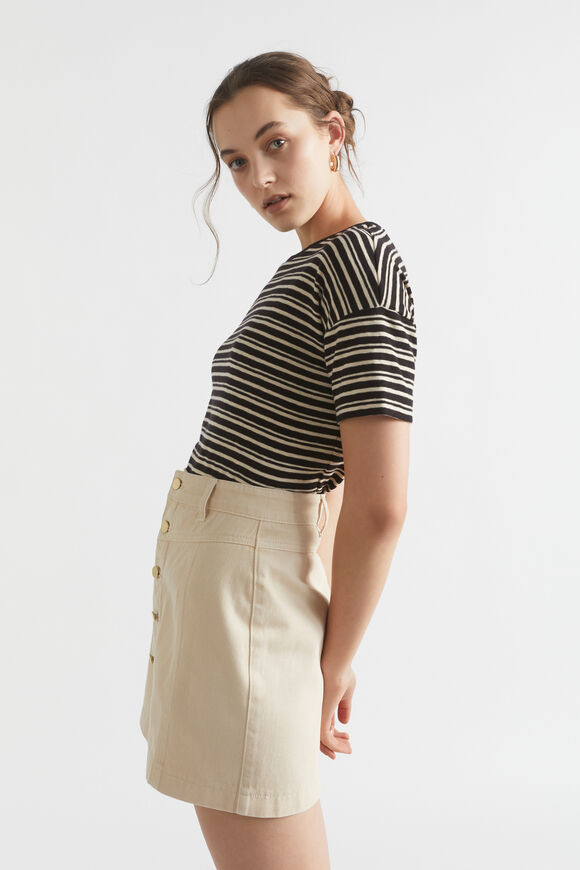 Stripe Slub Tee  Black Stripe  hi-res