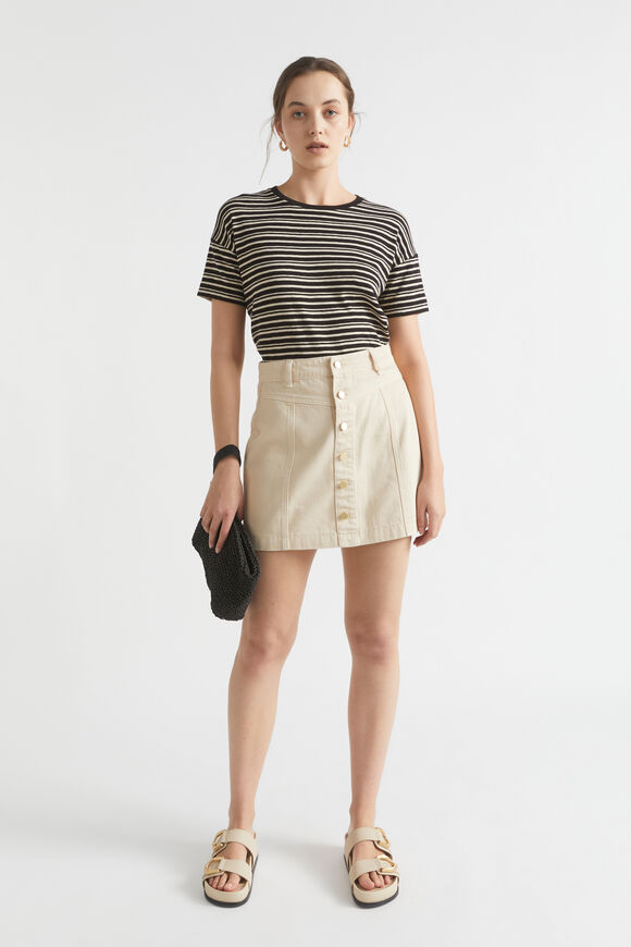 Stripe Slub Tee  Black Stripe  hi-res