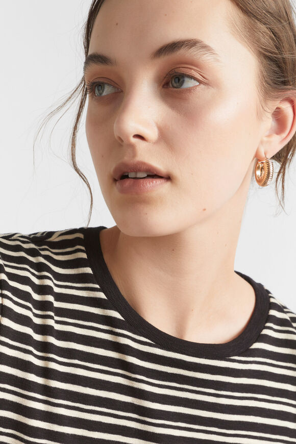 Stripe Slub Tee  Black Stripe  hi-res