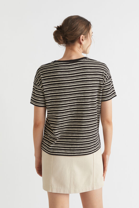 Stripe Slub Tee  Black Stripe  hi-res