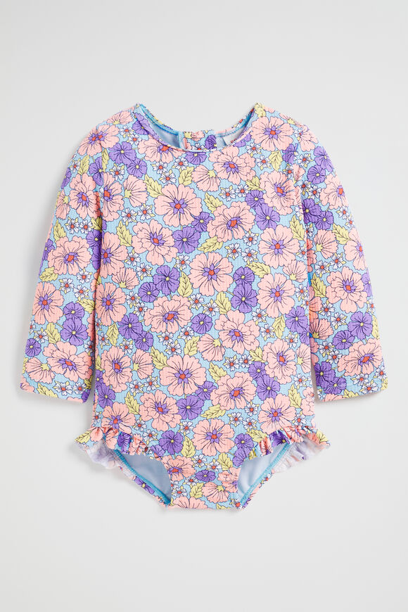 Floral Frill Rashsuit  Multi  hi-res