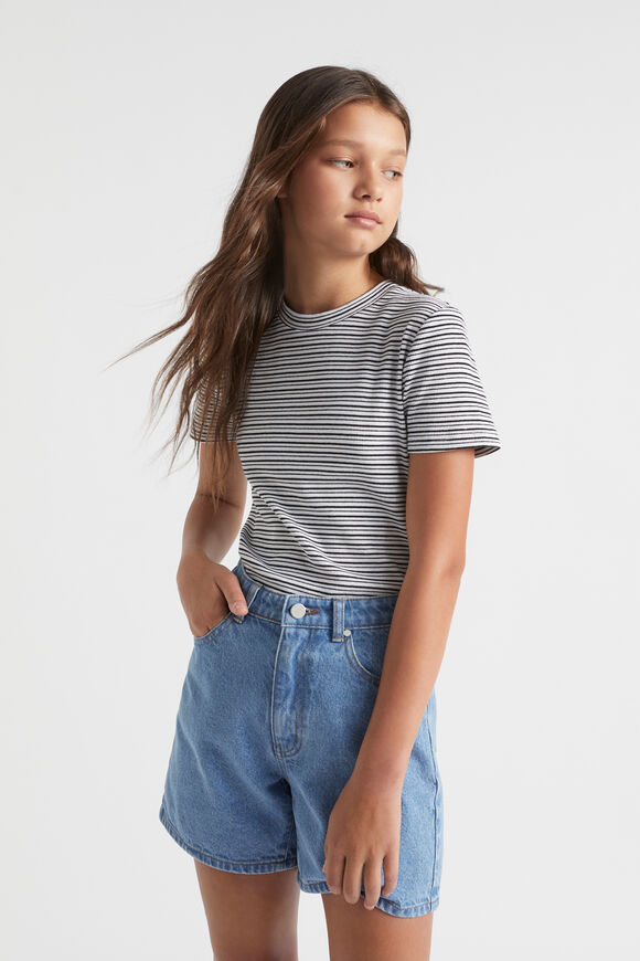 Boyfriend Denim Short  Mid Wash  hi-res