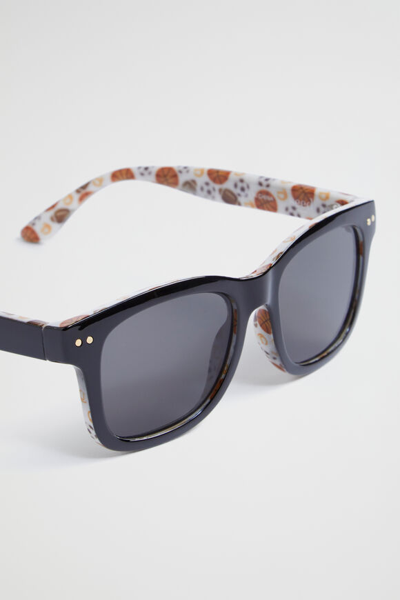 Black Printed Waymax Sunglasses  Multi  hi-res
