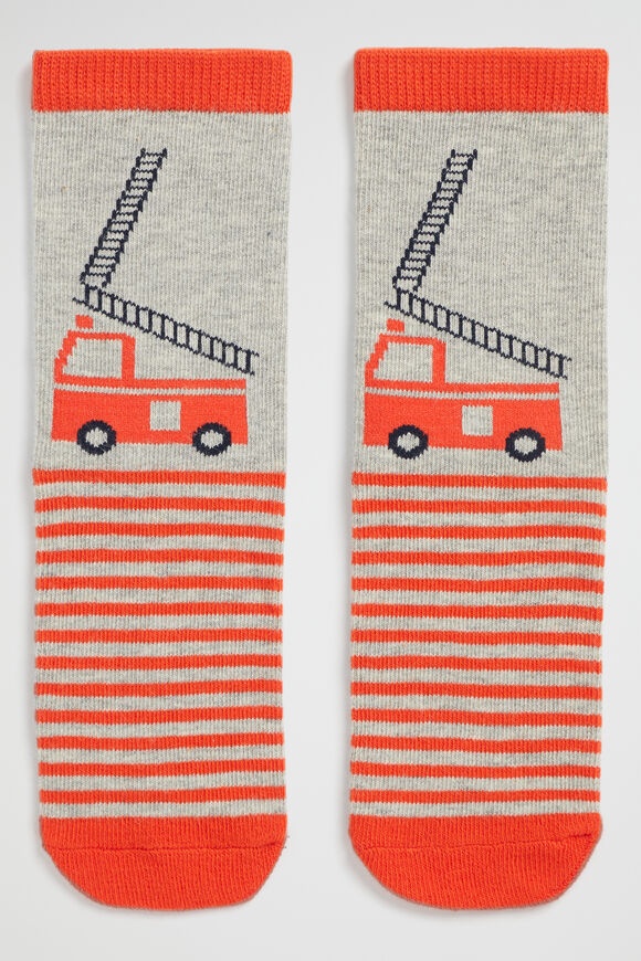 Fire Truck Sock  Multi  hi-res