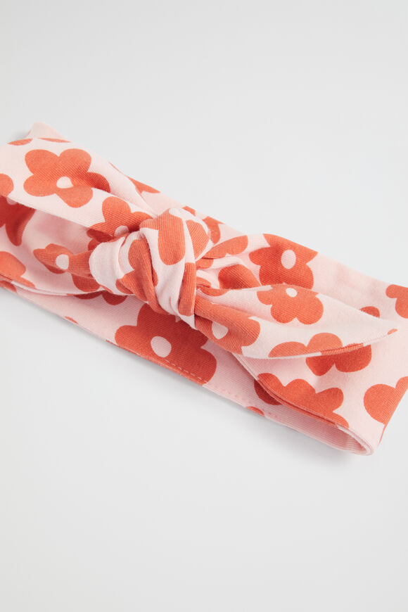 Flower Fabric Tie Headband  Multi  hi-res