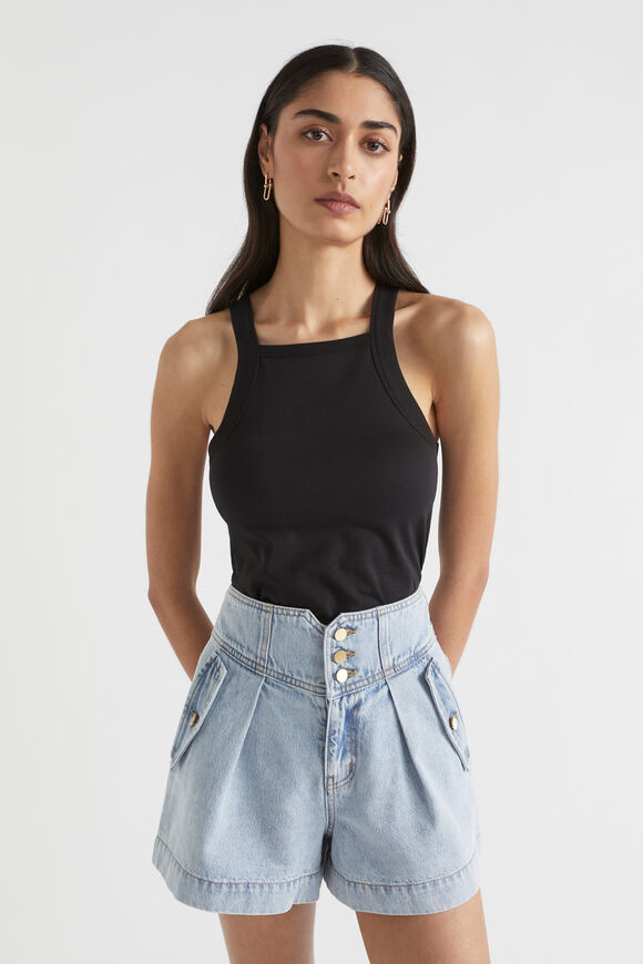 Cut Away Tank  Black  hi-res
