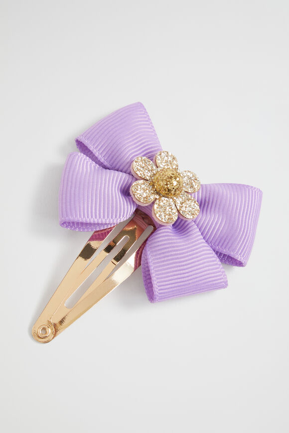 Daisy Bow Snap  Lilac  hi-res