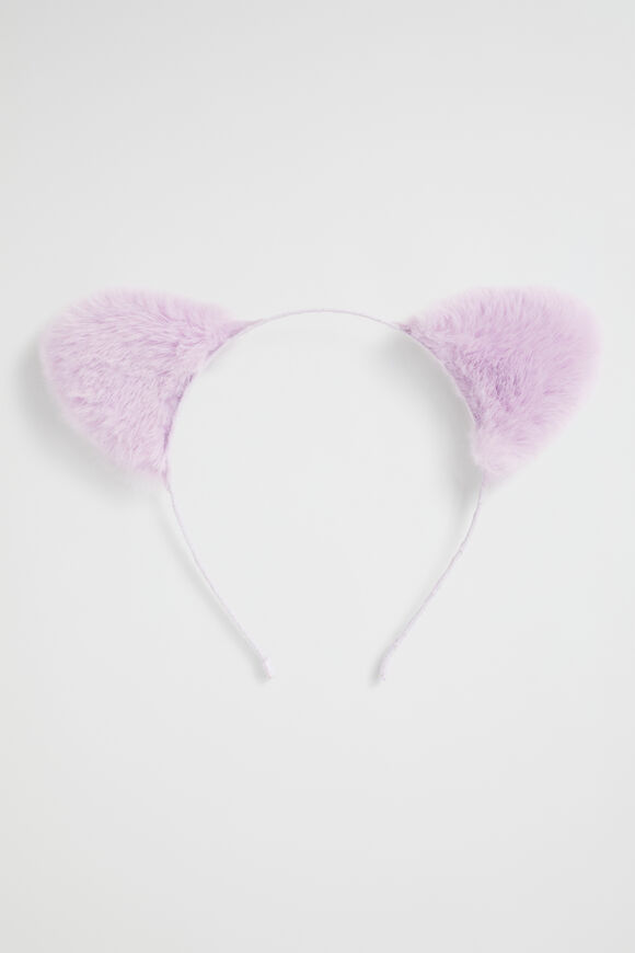 Faux Fur Headband  Lilac  hi-res