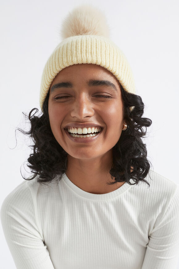 Pom Pom Beanie  Soft Butter  hi-res