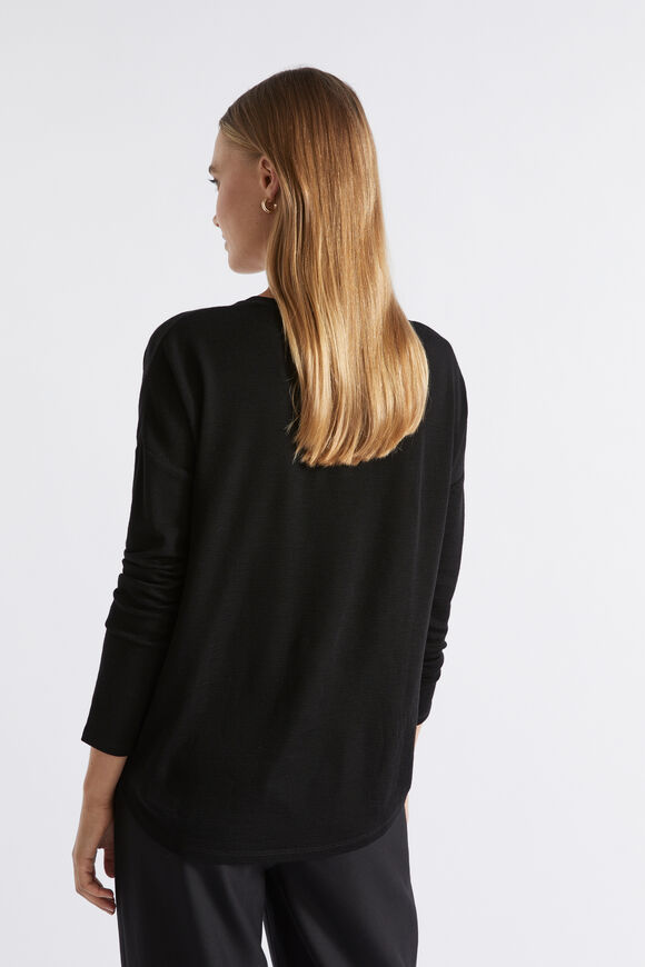 Babywool Curve Hem Top  Black  hi-res