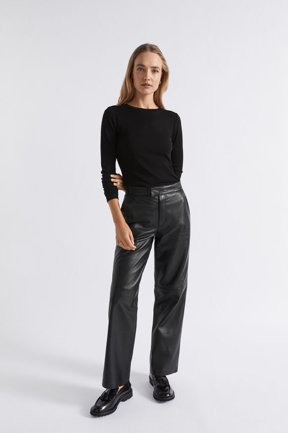 Babywool Crew Neck Top  Black  hi-res