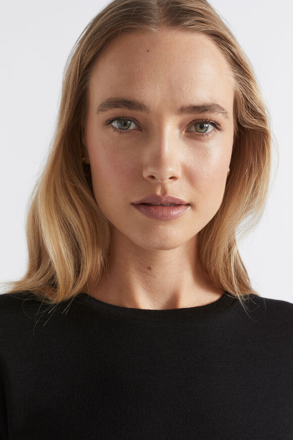 Babywool Crew Neck Top  Black  hi-res