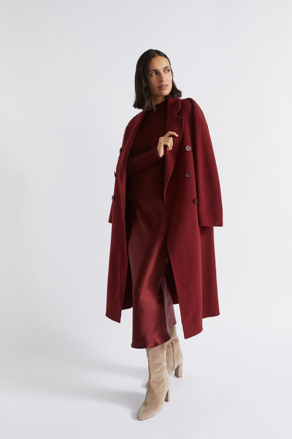 Mohair Blend Rib Knit  Sangria Marle  hi-res