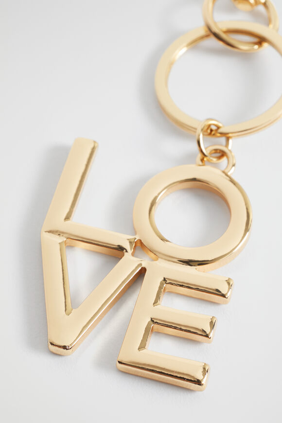 Love Keyring  Gold  hi-res