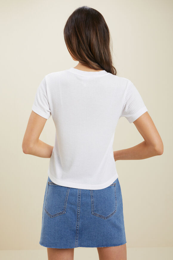 Core Rib Tee  White  hi-res