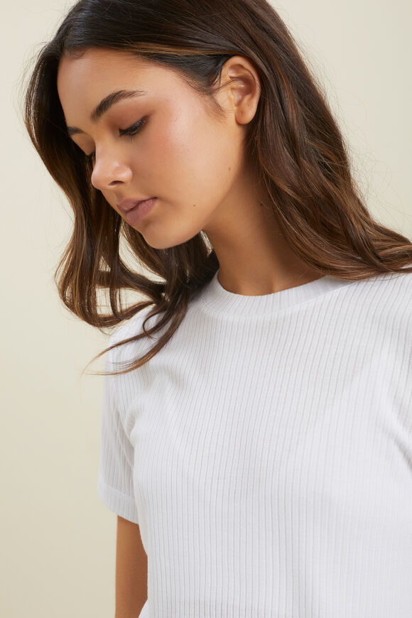 Core Rib Tee  White  hi-res