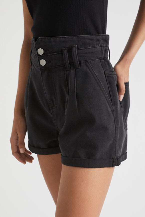 Paperbag Denim Short  Washed Black  hi-res