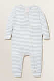 Stripe Zipsuit  Blue Speckle  hi-res
