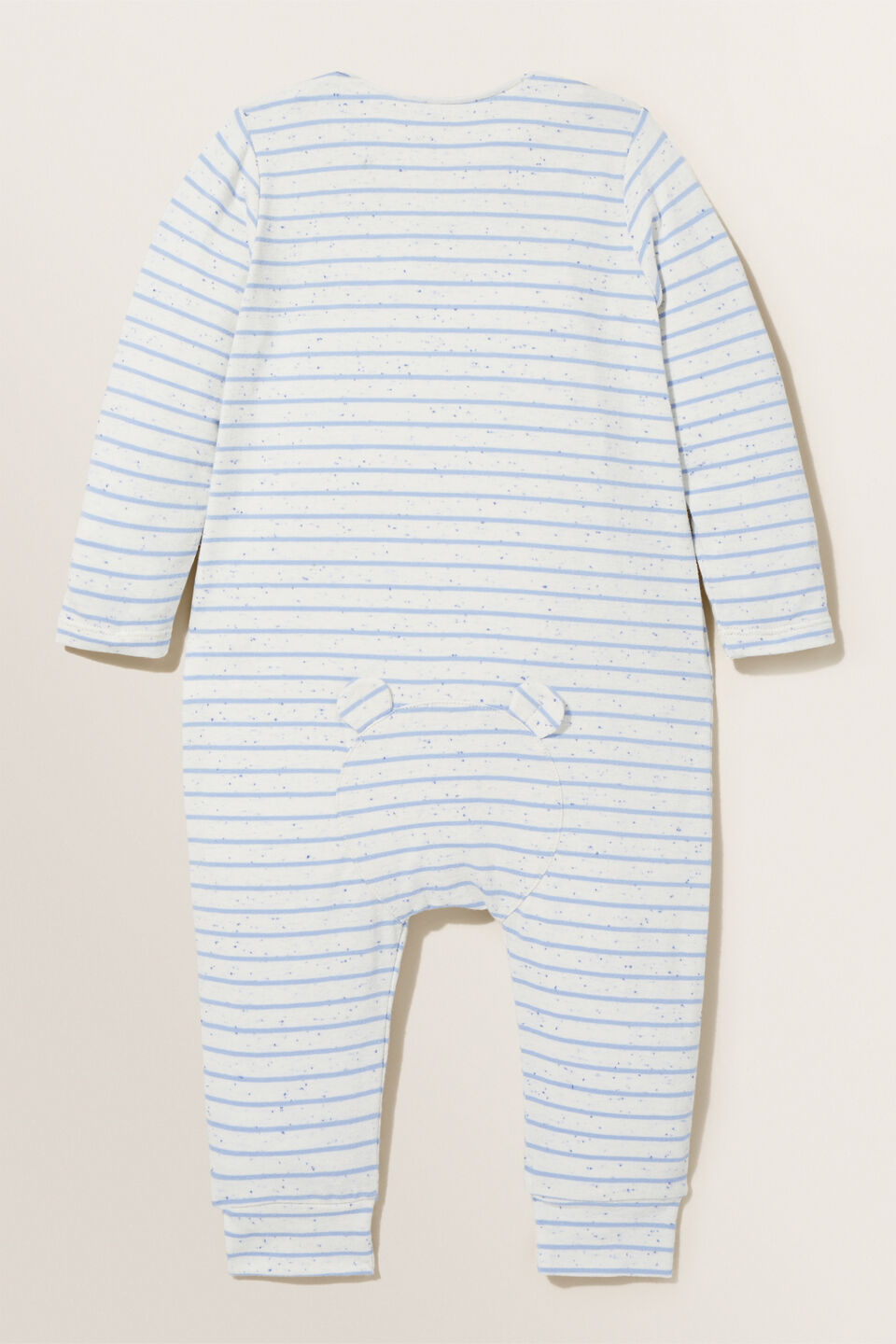 Stripe Zipsuit  Blue Speckle