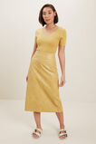 Rib V Neck Top  Fawn  hi-res