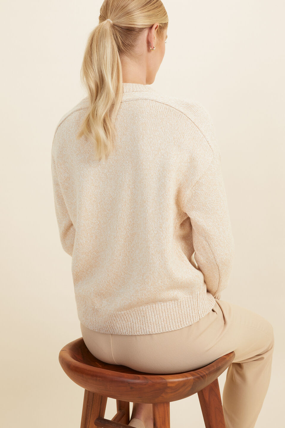 Twist Yarn Relaxed Sweater  Champagne Twist  hi-res