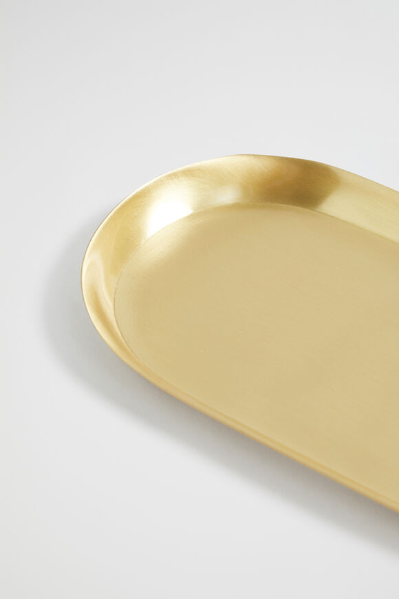 Rae Oval Tray  Brass  hi-res