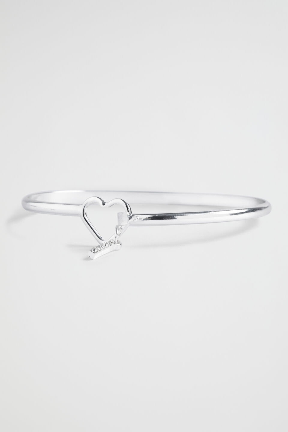 Silver Initial Bangle  I