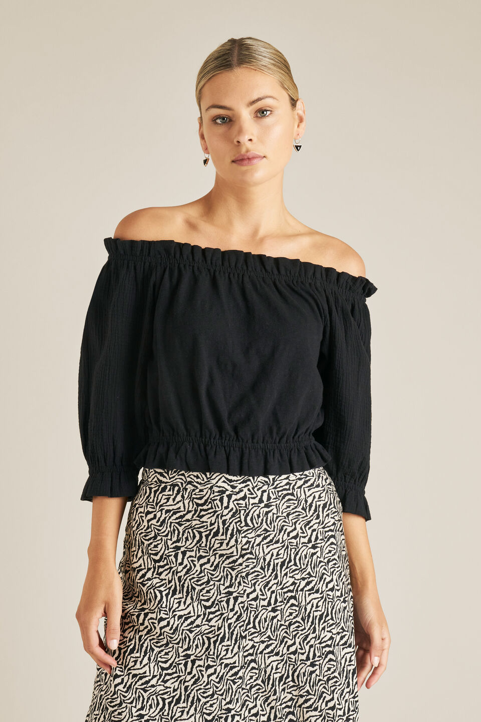 Off Shoulder Top  Black