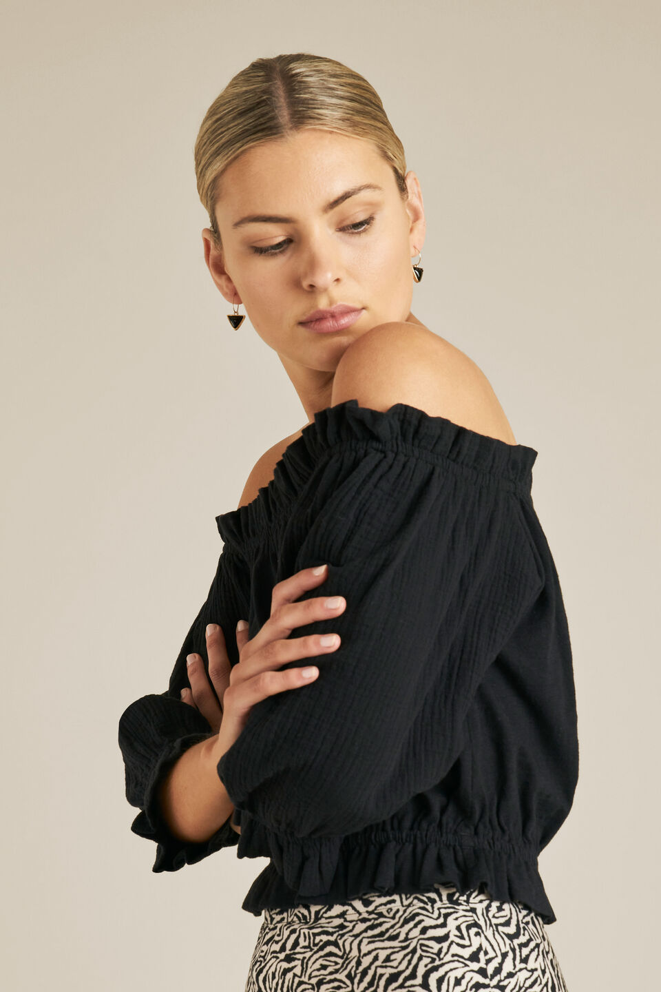 Off Shoulder Top  Black