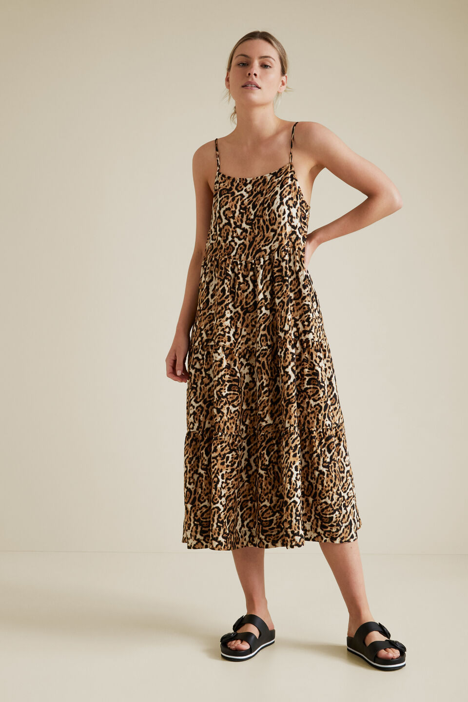 Leopard Tiered Dress  