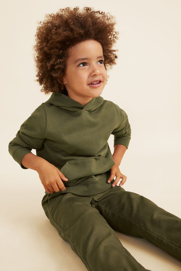 Cotton Hoodie   Army Green  hi-res