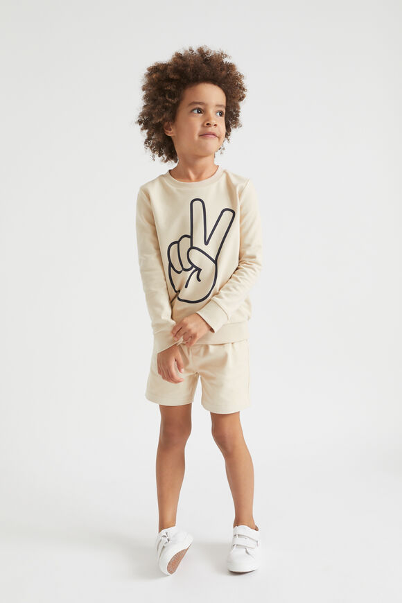 Peace Hand Sweat  Oatmeal  hi-res