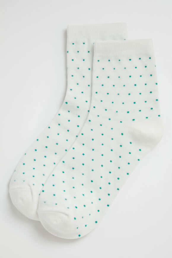 Dot 1/4 Crew Sock  White Spot  hi-res