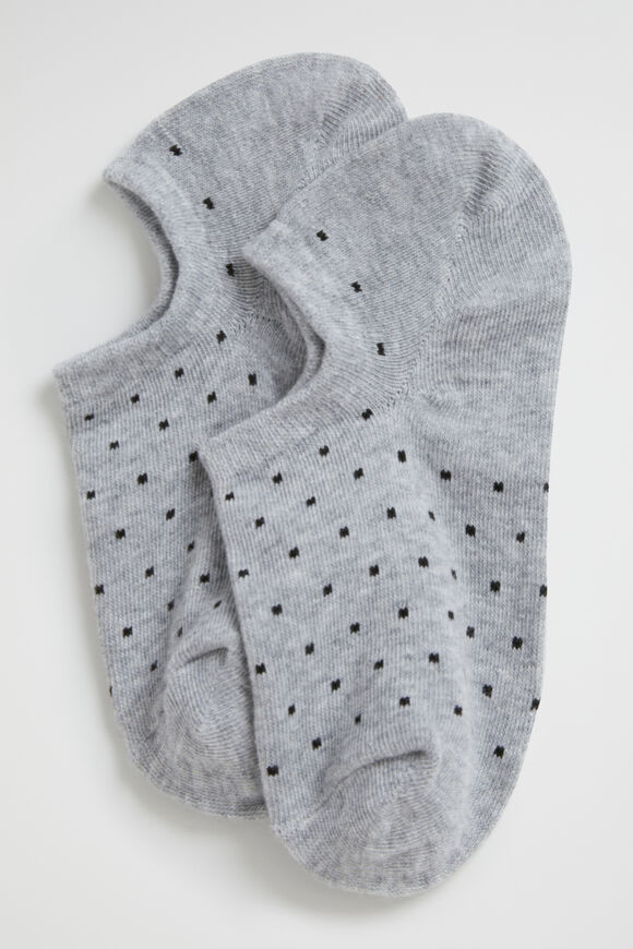 Dot Sneaker Sock  Grey Marle Spot  hi-res