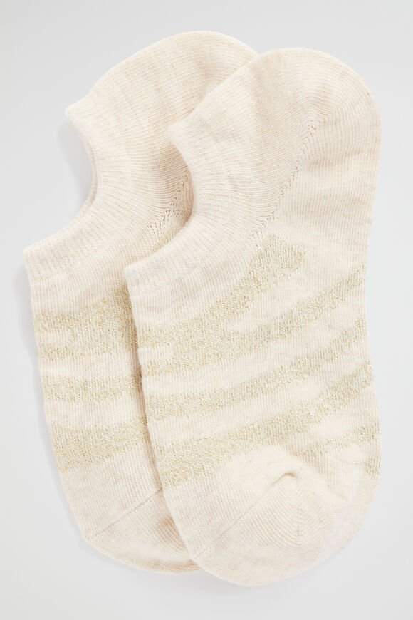 Zebra Sneaker Sock  Oat Gold  hi-res