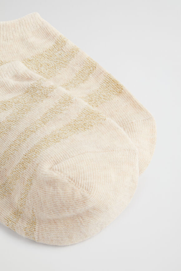 Zebra Sneaker Sock  Oat Gold  hi-res
