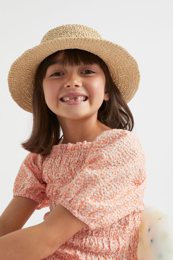 Paper Straw Bucket Hat  Natural  hi-res
