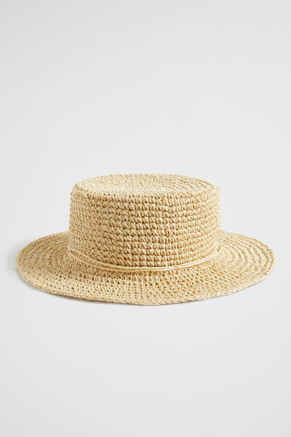 Paper Straw Bucket Hat  Natural  hi-res