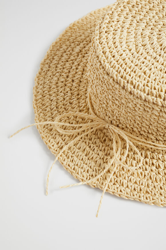 Paper Straw Bucket Hat  Natural  hi-res