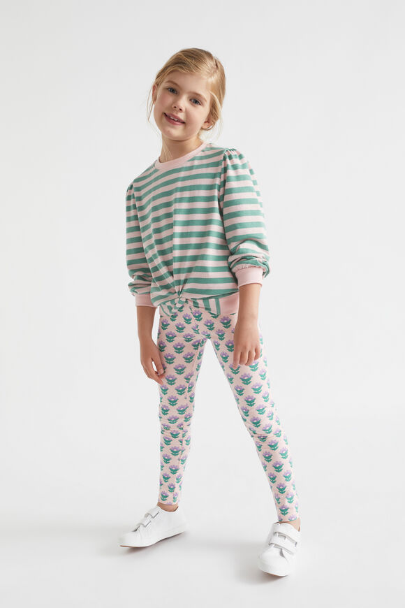 Floral Print Legging  Dusty Rose  hi-res