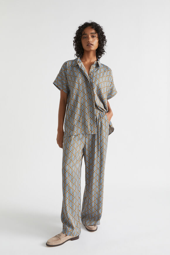 Linear Retro Short Sleeve Shirt  Deep Brass Retro  hi-res