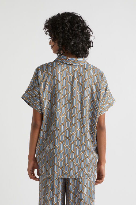 Linear Retro Short Sleeve Shirt  Deep Brass Retro  hi-res