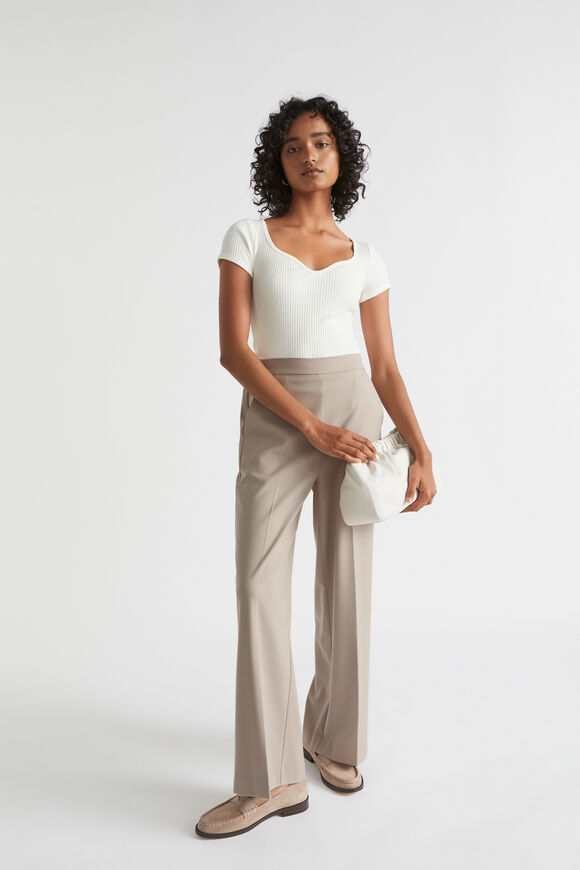 Ribbed Sweetheart Tee  Cloud Cream  hi-res