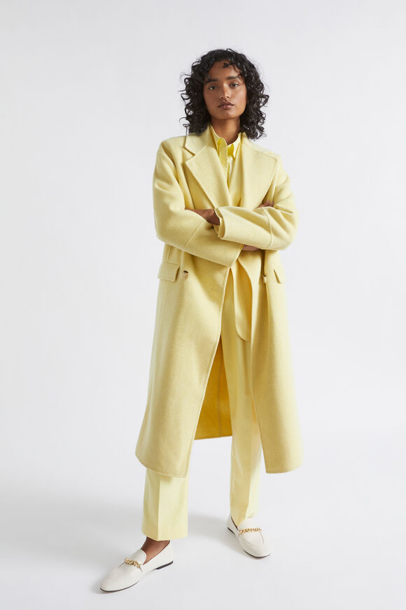 Double Breasted Coat  Soft Butter  hi-res