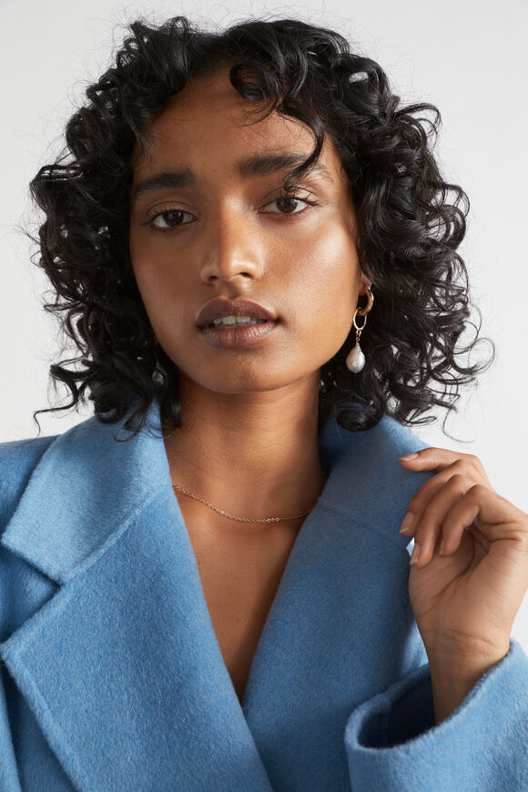 Double Breasted Coat  Soft Cobalt  hi-res