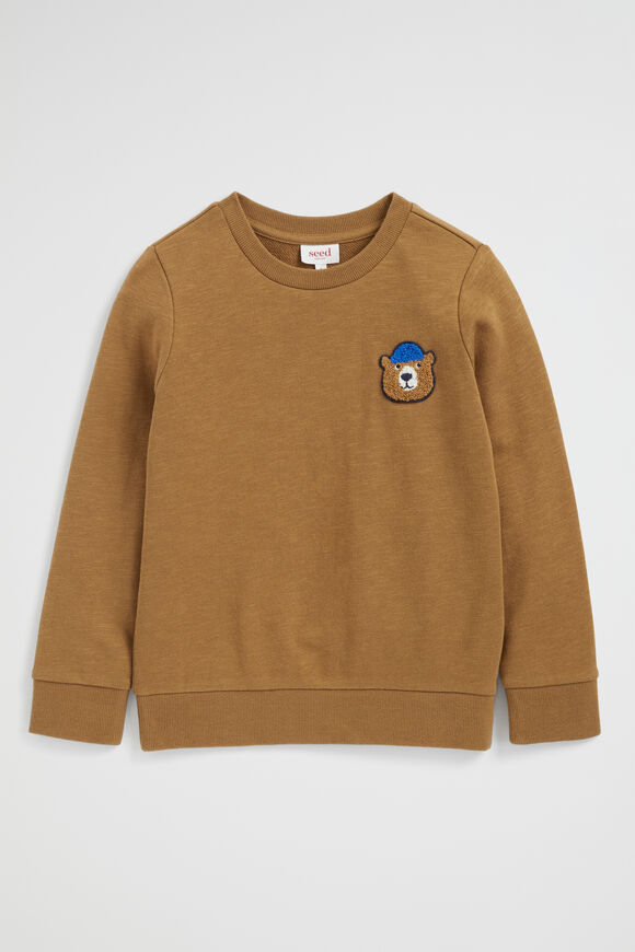 Bear Patch Sweat  Cocoa  hi-res